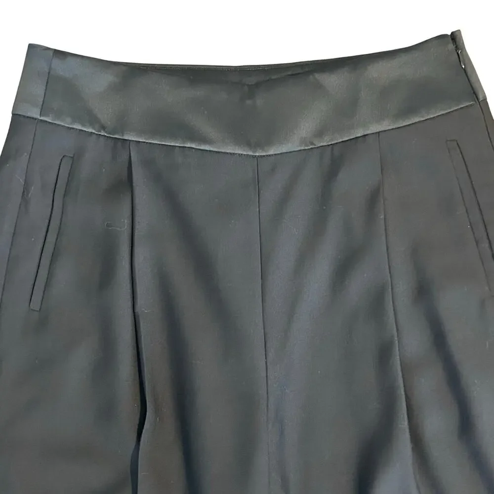 J. Crew collection wide-leg Tollegno 1900‎ Italian tuxedo wool pleated pants 10T